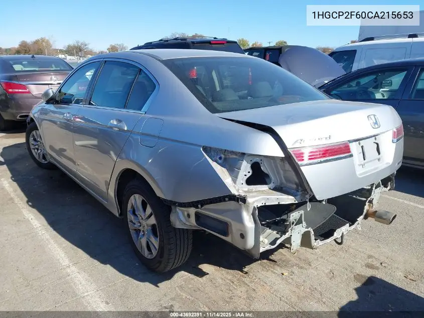 1HGCP2F60CA215653 2012 Honda Accord 2.4 Se