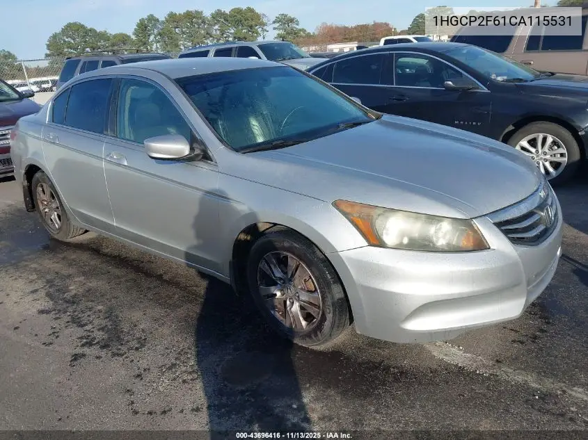 1HGCP2F61CA115531 2012 Honda Accord 2.4 Se
