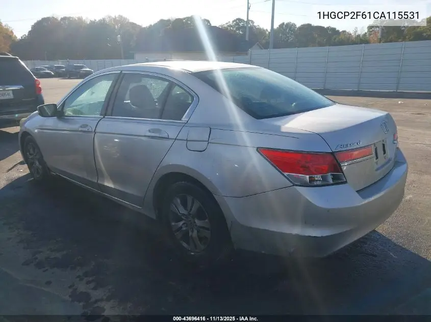 1HGCP2F61CA115531 2012 Honda Accord 2.4 Se