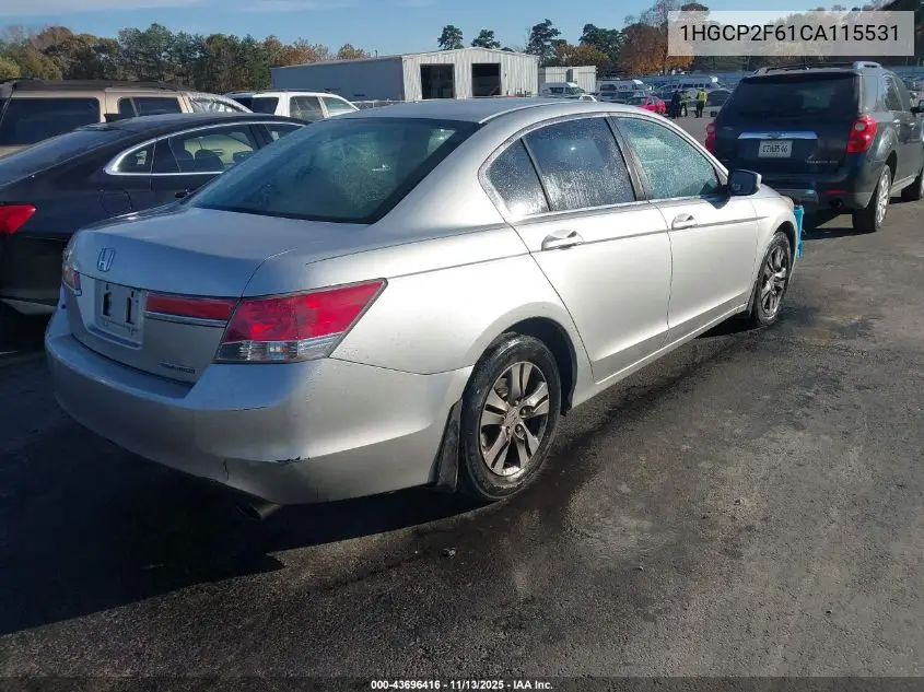 1HGCP2F61CA115531 2012 Honda Accord 2.4 Se