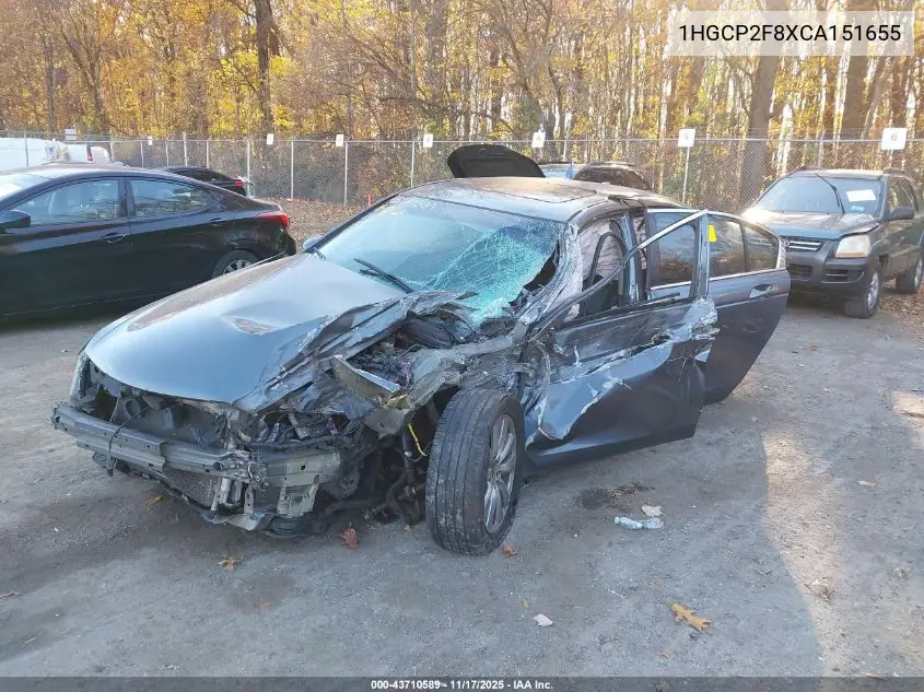 1HGCP2F8XCA151655 2012 Honda Accord 2.4 Ex-L