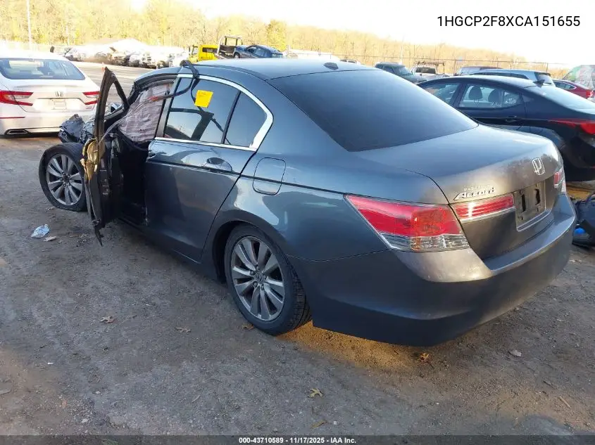 1HGCP2F8XCA151655 2012 Honda Accord 2.4 Ex-L