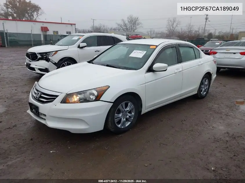 1HGCP2F67CA189049 2012 Honda Accord 2.4 Se