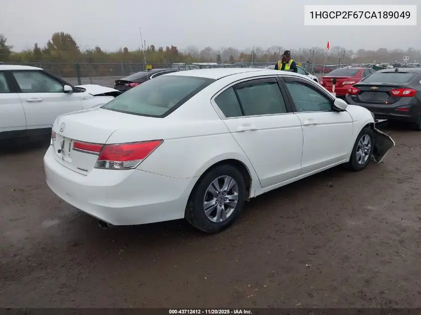1HGCP2F67CA189049 2012 Honda Accord 2.4 Se