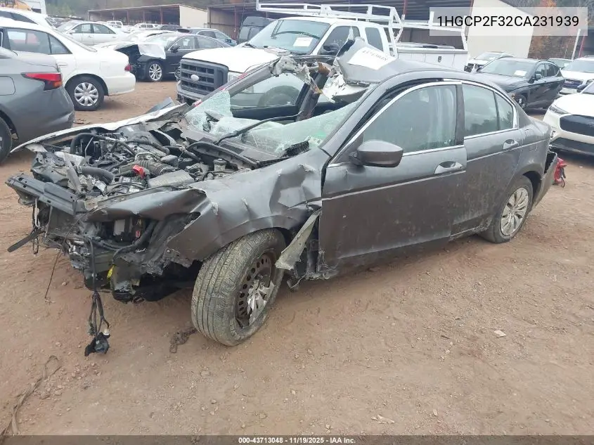 1HGCP2F32CA231939 2012 Honda Accord 2.4 Lx