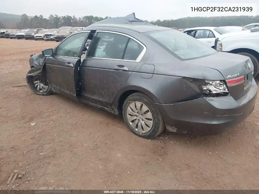 1HGCP2F32CA231939 2012 Honda Accord 2.4 Lx