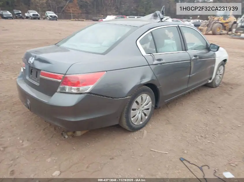 1HGCP2F32CA231939 2012 Honda Accord 2.4 Lx