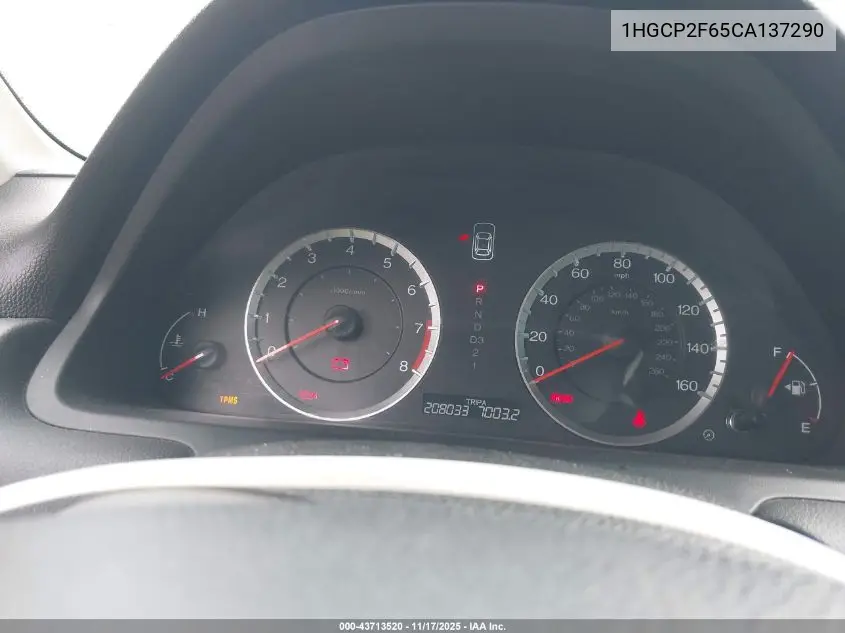 1HGCP2F65CA137290 2012 Honda Accord 2.4 Se
