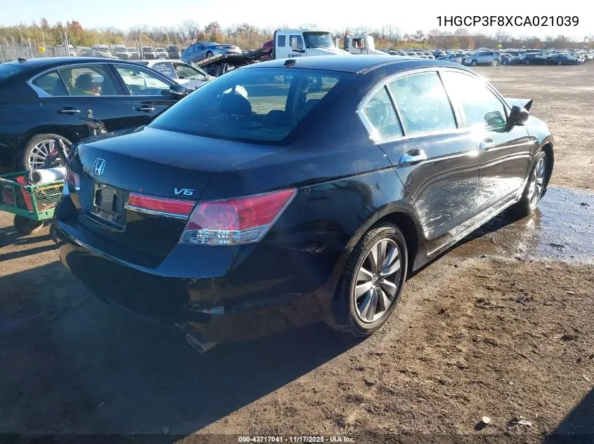1HGCP3F8XCA021039 2012 Honda Accord 3.5 Ex-L