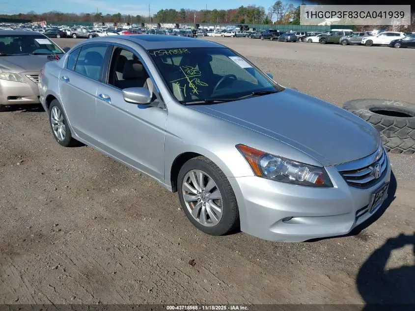 1HGCP3F83CA041939 2012 Honda Accord Exl
