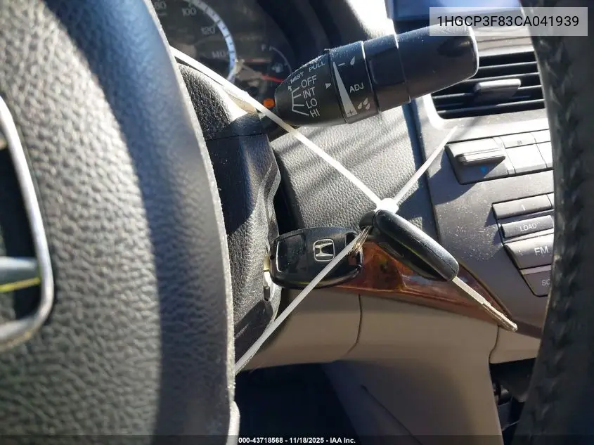 1HGCP3F83CA041939 2012 Honda Accord Exl