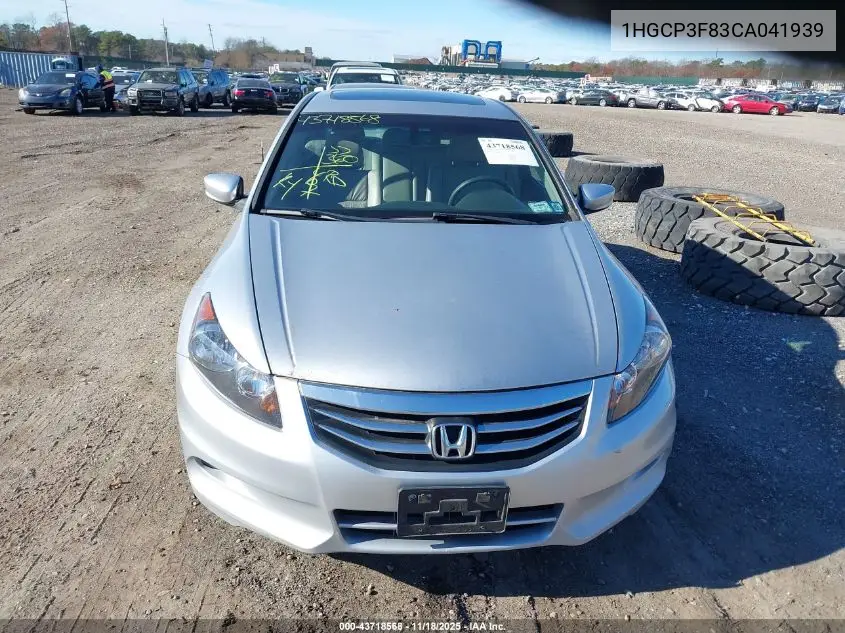 1HGCP3F83CA041939 2012 Honda Accord Exl