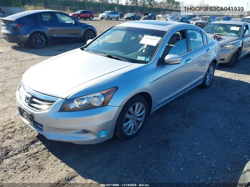 1HGCP3F83CA041939 2012 Honda Accord Exl