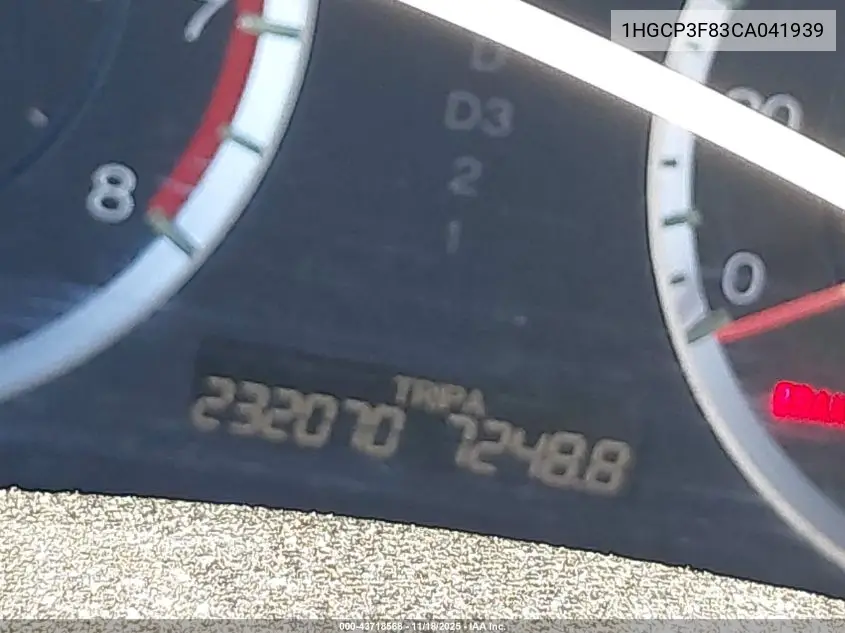 1HGCP3F83CA041939 2012 Honda Accord Exl