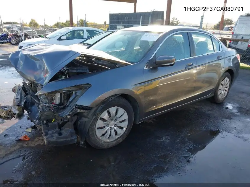 1HGCP2F37CA080791 2012 Honda Accord 2.4 Lx