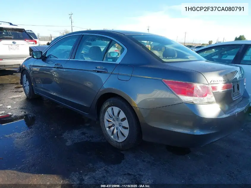 1HGCP2F37CA080791 2012 Honda Accord 2.4 Lx
