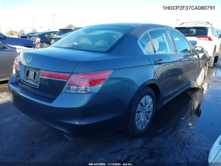 1HGCP2F37CA080791 2012 Honda Accord 2.4 Lx