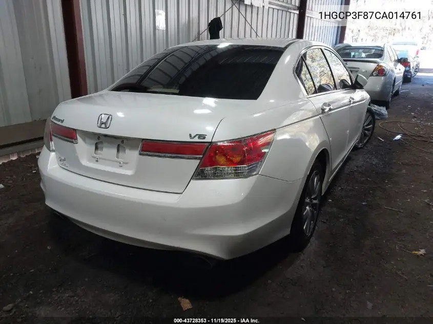 1HGCP3F87CA014761 2012 Honda Accord 3.5 Ex-L