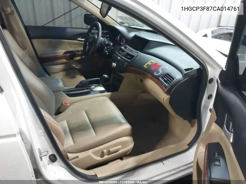 1HGCP3F87CA014761 2012 Honda Accord 3.5 Ex-L