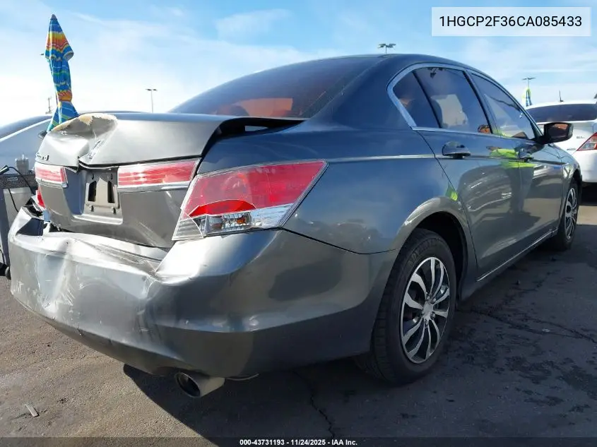 1HGCP2F36CA085433 2012 Honda Accord 2.4 Lx
