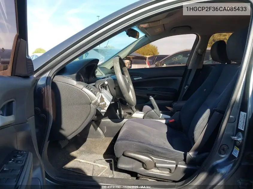 1HGCP2F36CA085433 2012 Honda Accord 2.4 Lx