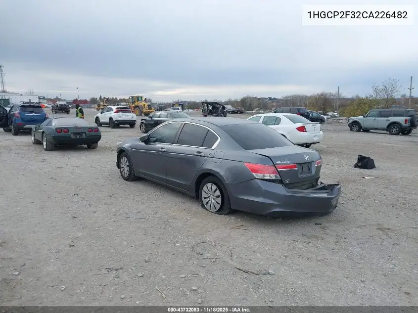 1HGCP2F32CA226482 2012 Honda Accord 2.4 Lx