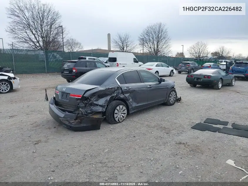 1HGCP2F32CA226482 2012 Honda Accord 2.4 Lx