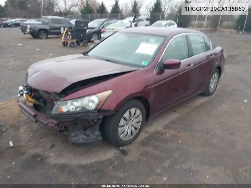 1HGCP2F39CA135869 2012 Honda Accord 2.4 Lx