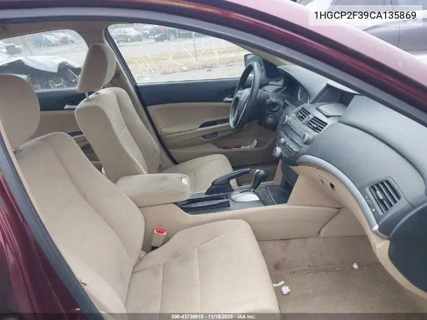 1HGCP2F39CA135869 2012 Honda Accord 2.4 Lx