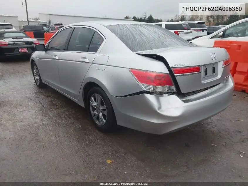 1HGCP2F62CA096360 2012 Honda Accord 2.4 Se