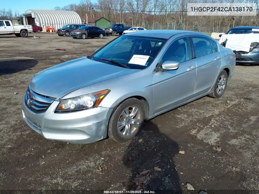 1HGCP2F42CA138170 2012 Honda Accord 2.4 Lx-P