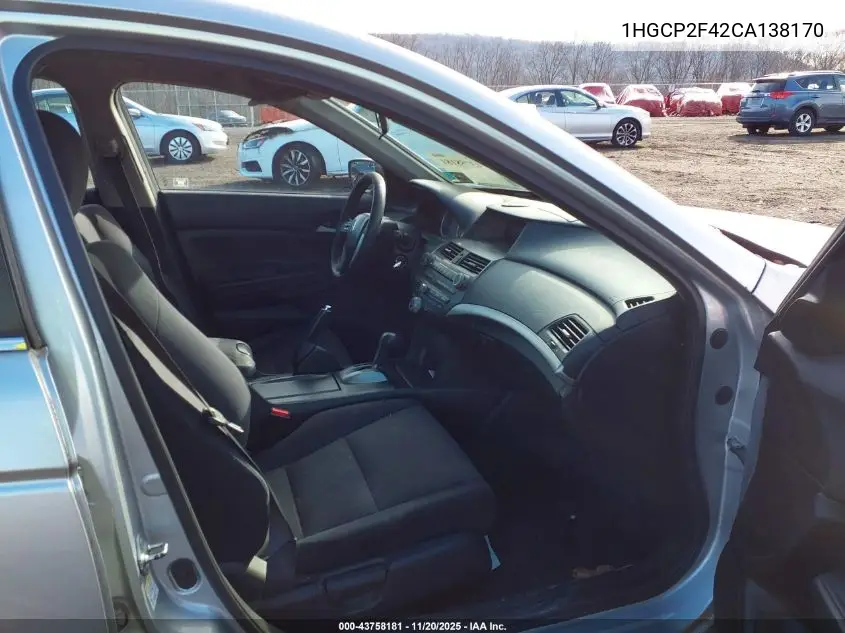 1HGCP2F42CA138170 2012 Honda Accord 2.4 Lx-P