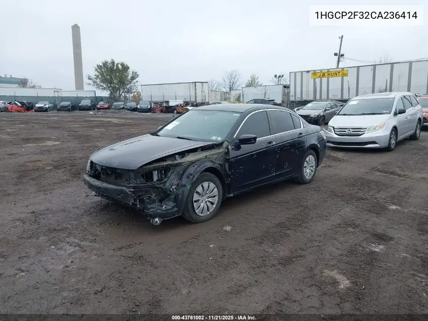 1HGCP2F32CA236414 2012 Honda Accord 2.4 Lx