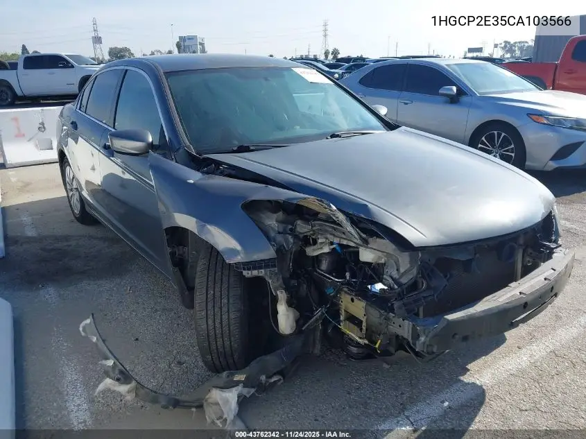 1HGCP2E35CA103566 2012 Honda Accord 2.4 Lx