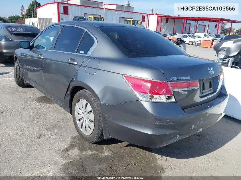 1HGCP2E35CA103566 2012 Honda Accord 2.4 Lx