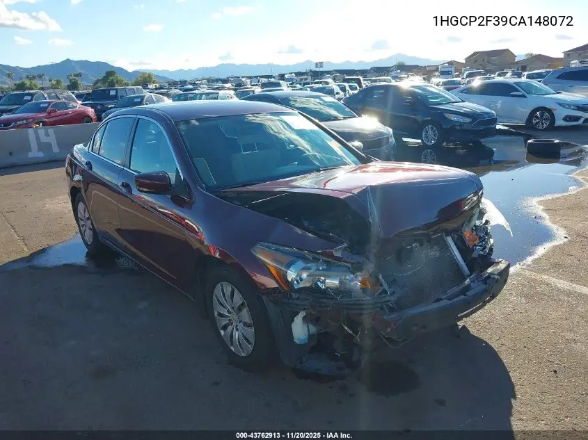 1HGCP2F39CA148072 2012 Honda Accord 2.4 Lx
