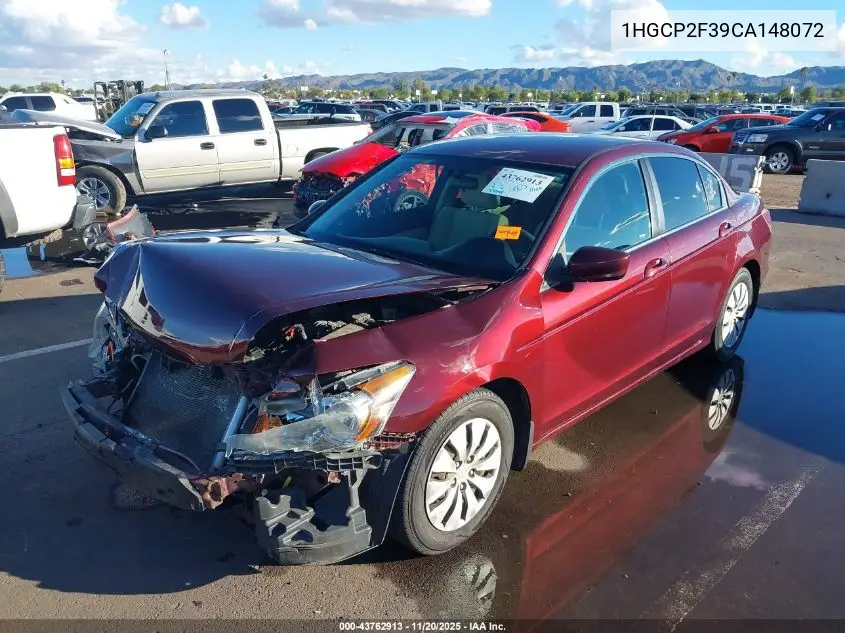 1HGCP2F39CA148072 2012 Honda Accord 2.4 Lx