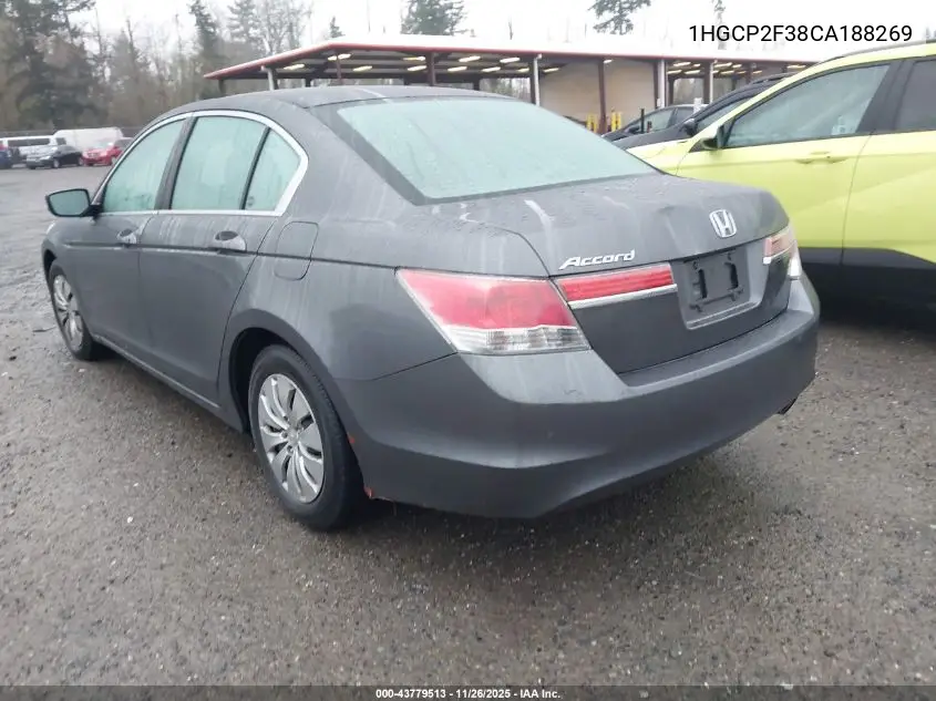 1HGCP2F38CA188269 2012 Honda Accord 2.4 Lx