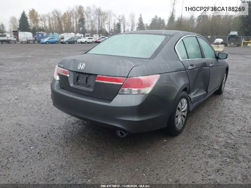 1HGCP2F38CA188269 2012 Honda Accord 2.4 Lx