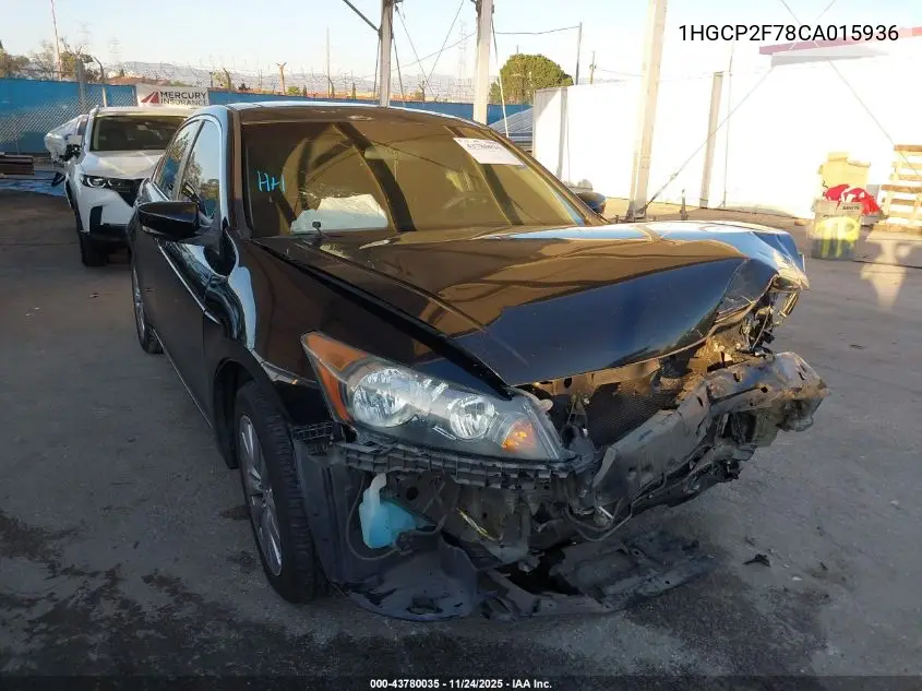 1HGCP2F78CA015936 2012 Honda Accord 2.4 Ex