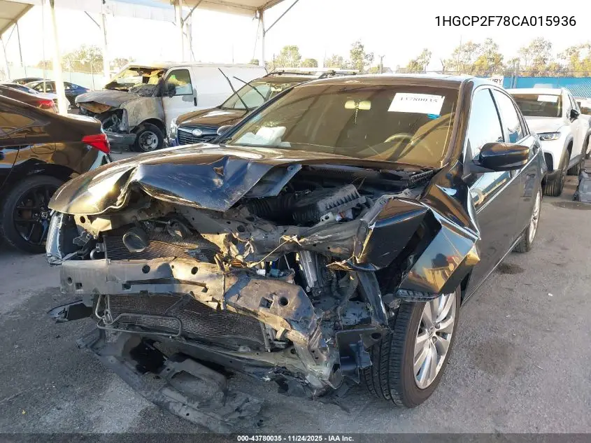 1HGCP2F78CA015936 2012 Honda Accord 2.4 Ex