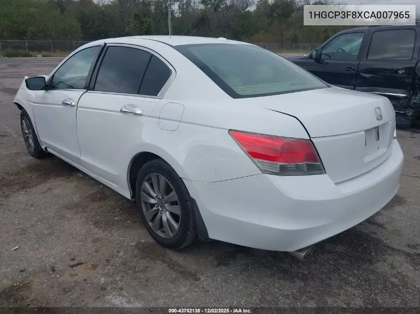1HGCP3F8XCA007965 2012 Honda Accord 3.5 Ex-L