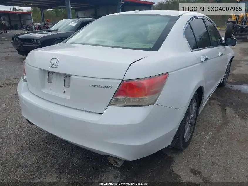 1HGCP3F8XCA007965 2012 Honda Accord 3.5 Ex-L