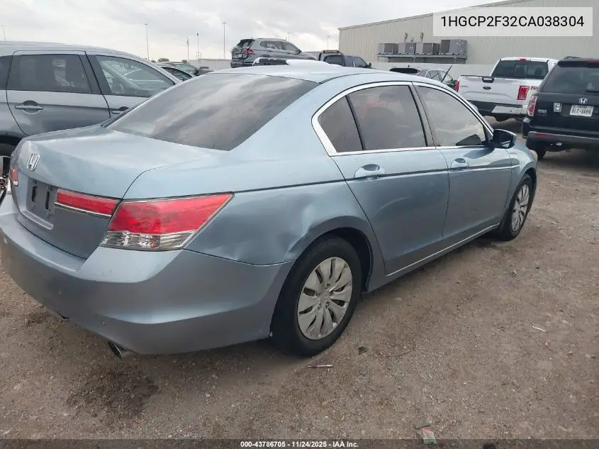 1HGCP2F32CA038304 2012 Honda Accord 2.4 Lx