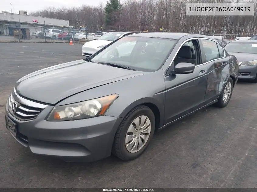 1HGCP2F36CA049919 2012 Honda Accord 2.4 Lx