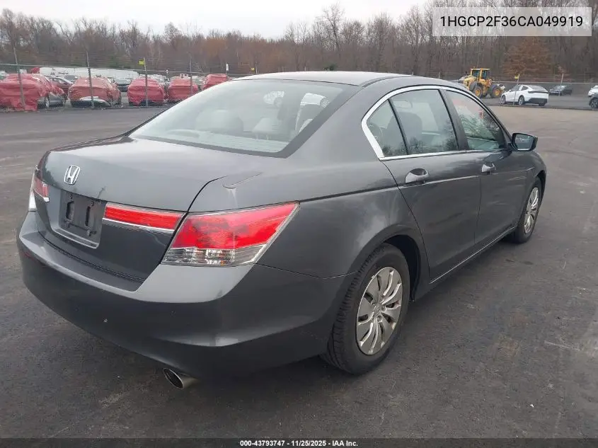 1HGCP2F36CA049919 2012 Honda Accord 2.4 Lx
