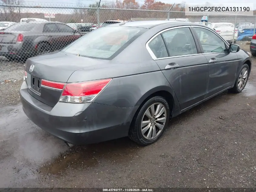 1HGCP2F82CA131190 2012 Honda Accord 2.4 Ex-L