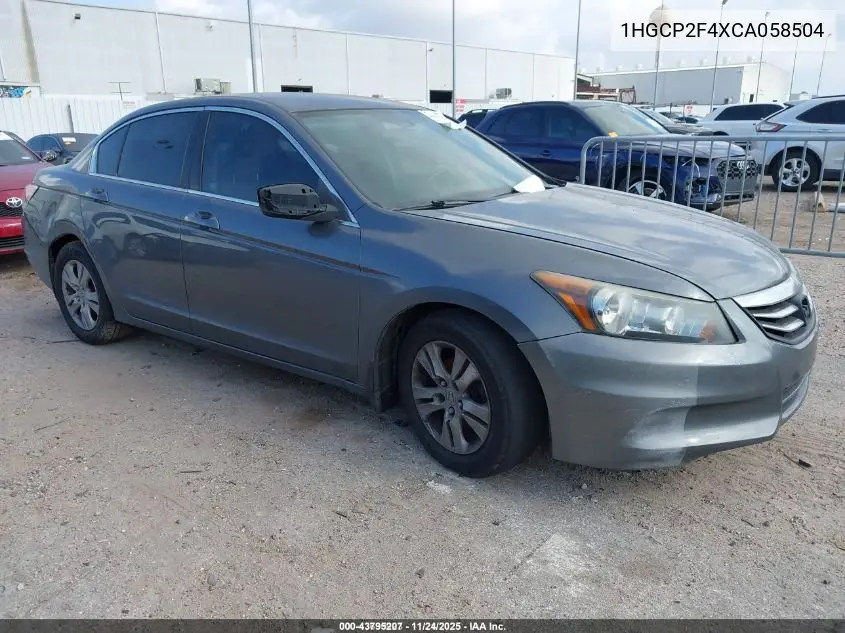 1HGCP2F4XCA058504 2012 Honda Accord 2.4 Lx-P