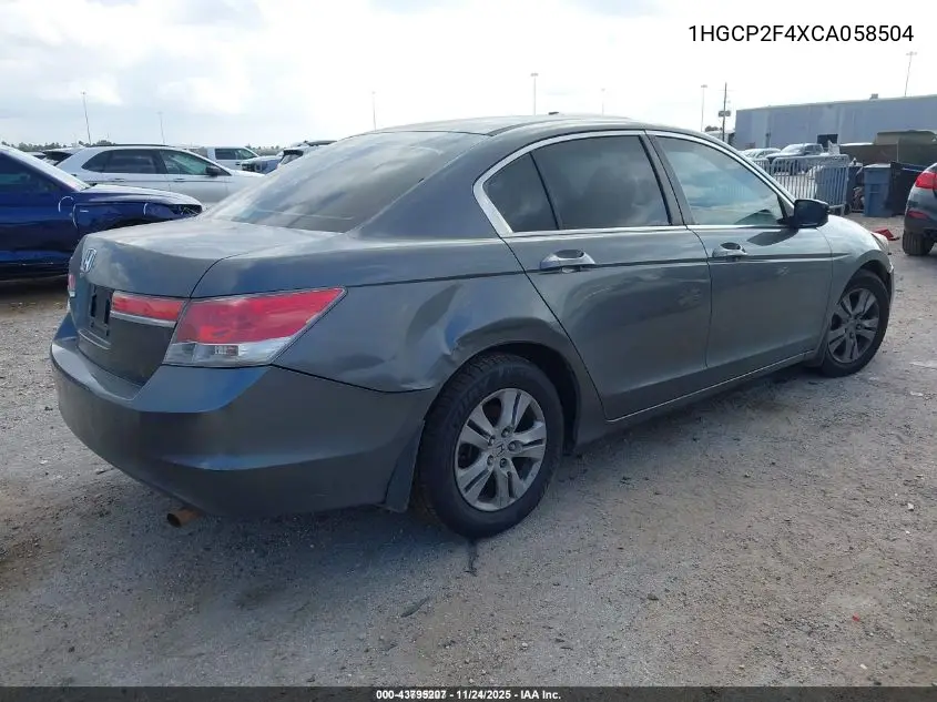1HGCP2F4XCA058504 2012 Honda Accord 2.4 Lx-P