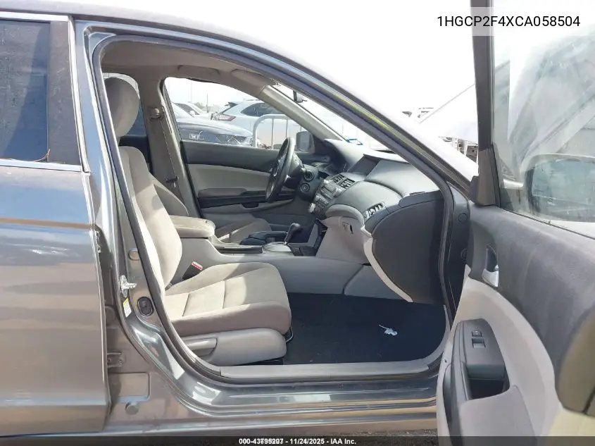 1HGCP2F4XCA058504 2012 Honda Accord 2.4 Lx-P